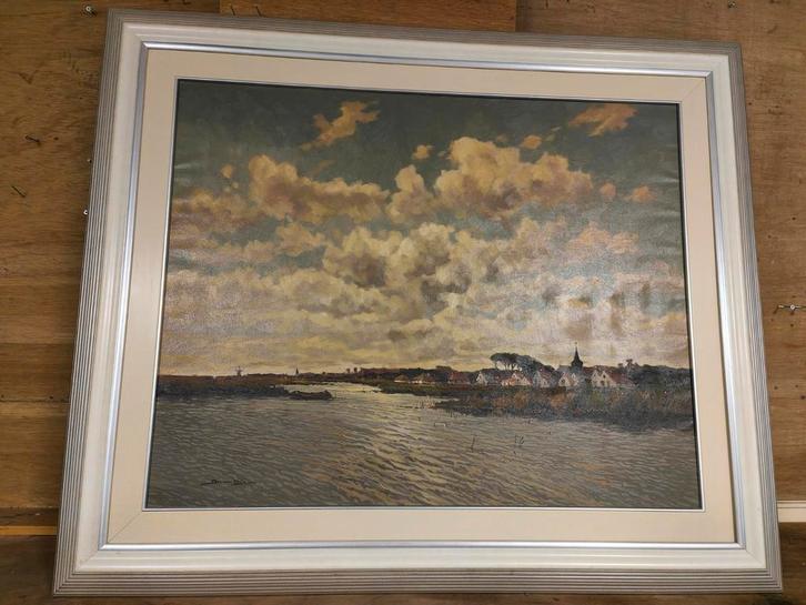 Schilderij - Jos van Dijk, Antiek en Kunst, Kunst | Schilderijen | Klassiek, Ophalen of Verzenden