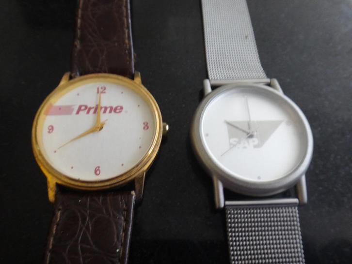 horloges met bedrijfsnamen , PRIME en SAP, uitzoeken, Verzamelen, Overige Verzamelen, Zo goed als nieuw, Ophalen of Verzenden