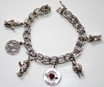 Originele Retro Amerikaanse Sterling Zilver Bedel Armband, Sieraden, Tassen en Uiterlijk, Antieke sieraden, Armband, Ophalen of Verzenden