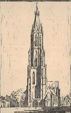 13 048 Delft toren van de nieuwe kerk 1949, Ophalen of Verzenden, 1940 tot 1960, Ongelopen, Zuid-Holland