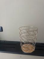 Gouden Metalen Mand - Zo Goed Als Nieuw, Ophalen, Zo goed als nieuw, Minder dan 10 liter, Metaal