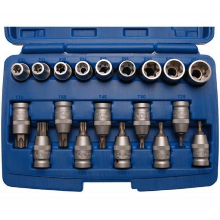 Dop-/ bitdop set 1/2 duims torx 19-delig Stahlkaiser, Auto diversen, Autogereedschap, Nieuw, Ophalen of Verzenden