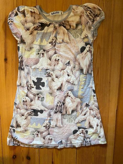 Molo jurkje jurk met honden mt 110/116 ( en 122), Kinderen en Baby's, Kinderkleding | Maat 110, Zo goed als nieuw, Meisje, Jurk of Rok