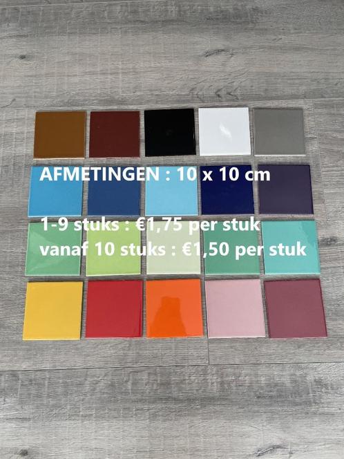 Hobby tegeltje plotter en mozaiek tegel 10cm x 10cm kleuren, Hobby en Vrije tijd, Knutselen, Nieuw, Materiaal, Ophalen of Verzenden