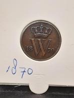 1 cent 1870 koning Willem III, Postzegels en Munten, Munten | Nederland, Ophalen of Verzenden, Koning Willem III, 1 cent, Losse munt
