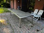 Grote inox / RVS eettafel, Tuin en Terras, Tuintafels, Rvs, Rechthoekig, Ophalen of Verzenden, Zo goed als nieuw