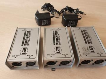 Dap Audio stage cube 48v supply (3x) met 2 adapters. beschikbaar voor biedingen