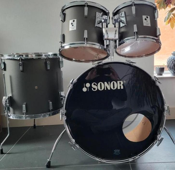 Sonor Performer shell set Hitech Grey, Muziek en Instrumenten, Drumstellen en Slagwerk, Gebruikt, Overige merken, Ophalen