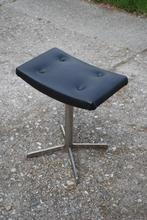 Vintage voetenbankje / kruk draaikruk, Ophalen, Gebruikt, Staal, In hoogte verstelbaar