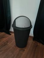 Zwarte prullenbak (60 liter), Huis en Inrichting, Woonaccessoires | Prullenbakken, Ophalen, Kunststof, 50 tot 75 cm, 40 liter of meer