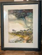 Aquarel/Pastel Schilderij Tornado Landschap, Ophalen of Verzenden