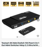 Tesla 4-Poorts USB HDMI KVM Switch 4K, Ophalen, Zo goed als nieuw