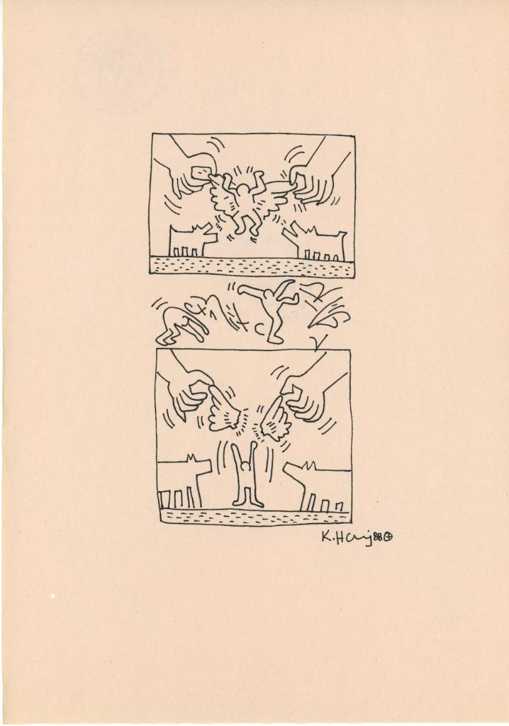 Keith Haring Artwork, Antiek en Kunst, Kunst | Designobjecten, Ophalen of Verzenden