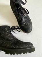J468 Gabor maat 38 leren boots veter-schoenen zwart leer, Kleding | Dames, Schoenen, Zwart, Gabor, Ophalen of Verzenden, Zo goed als nieuw