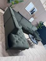 ZGAN Home Center Velvet Velours U-Bank Hoekbank - Groen, Ophalen, Hoekbank, 300 cm of meer, Zo goed als nieuw