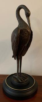 Antiek Bronzen Kraanvogel, Antiek en Kunst, Antiek | Koper en Brons, Ophalen, Brons