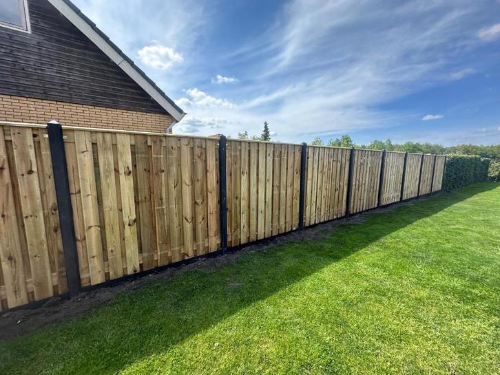 Hout-beton schuttingen, Gratis offerte!!!, Tuin en Terras, Schuttingen, Nieuw, Hout, 1 tot 2 meter, Minder dan 3 meter, Ophalen