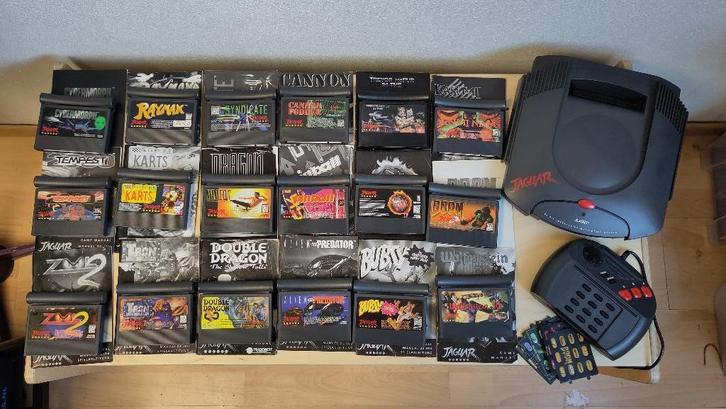 Atari Jaguar console met 18 games en controller, Spelcomputers en Games, Games | Atari, Gebruikt, Atari Jaguar, Platform, 1 speler