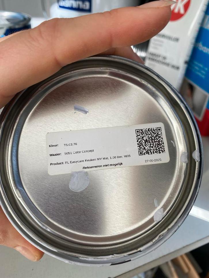 Flexa Easycare Keuken Verf - 1 Liter, Doe-het-zelf en Verbouw, Verf, Beits en Lak, Gebruikt, Verf, Minder dan 5 liter, Overige kleuren