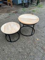 2 Salontafeltjes - Prima Kwaliteit, Ophalen, Minder dan 45 cm, Minder dan 55 cm, Rond