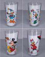 Disney Donald Katrien Duck Mickey Mouse drinkglazen vintage, Ophalen of Verzenden, Zo goed als nieuw, Servies