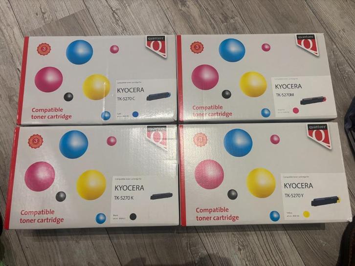 Set Quantore toner cartridges geschikt voor Kyocera TK-5270, Computers en Software, Printerbenodigdheden, Nieuw, Toner, Verzenden