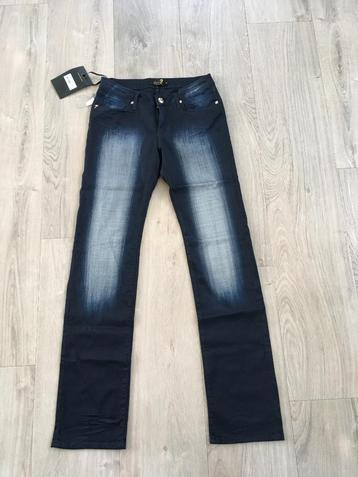 SEVEN 7 spijker broek dunnere stof SWAROVSKI NIEUW mt 32 D25 beschikbaar voor biedingen