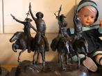Bronzen native American/cowboybeelden, Ophalen, Brons