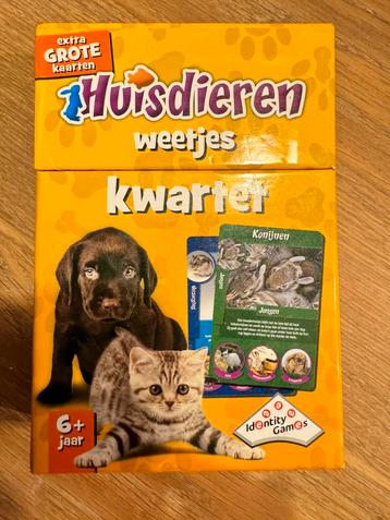 Huisdieren weetjes kwartet beschikbaar voor biedingen