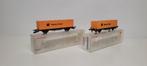 2 Fleischmann 5242 containerwagens (hupag-Lloyd) super/sluit, Hobby en Vrije tijd, Modeltreinen | H0, Ophalen of Verzenden, Gelijkstroom