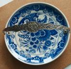 Delfts Blauw Bonbonschaal met Zilveren Handvat, Ophalen of Verzenden