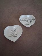 Riviera Maison Hart thee schaal Set, Porselein of Keramiek, Schaal, Ophalen of Verzenden, Zo goed als nieuw