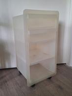Vintage wit plastic nachtkastje Ikea Knut & Marianne Hagberg, 1 of 2 laden, Ophalen of Verzenden, Zo goed als nieuw, Minder dan 100 cm