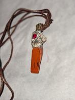 Rode Jaspis Hanger met Zirconia, Met edelsteen, Nieuw, Ophalen of Verzenden, Steen of Mineraal