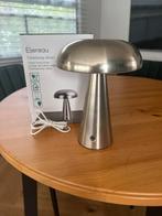 Draadloze paddestoellamp zilver oplaadbaar met usb, Huis en Inrichting, Lampen | Tafellampen, Ophalen of Verzenden, Zo goed als nieuw