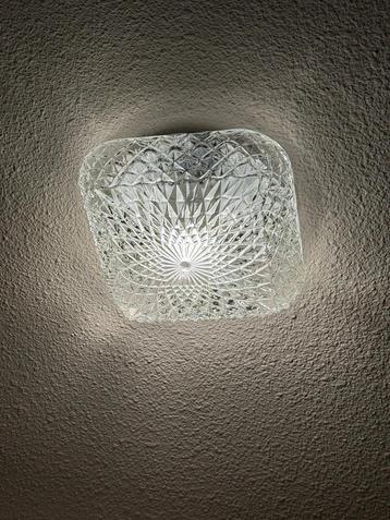 Vintage Glazen Plafondlamp beschikbaar voor biedingen