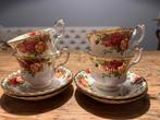 Royal Albert Old Country Roses 4 heren kop en schotels, Antiek en Kunst, Ophalen