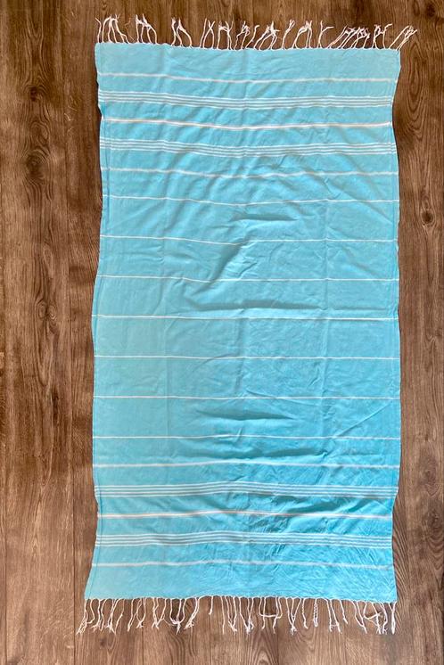 Frisse turquoise stof/sjaal 170x95, Kleding | Dames, Mutsen, Sjaals en Handschoenen, Gedragen, Sjaal, Maat 46/48 (XL) of groter