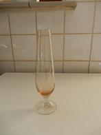 Vaasje, glas, licht reliëf, rozig, oranje, jaren 60, Ophalen of Verzenden, Zo goed als nieuw, Overige typen