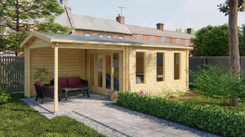 Blokhut - Tuinhuis Skeg | 44 mm | vuren onbehandeld beschikbaar voor biedingen