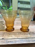 Twee amberkleurige glazen Olympische spelen 1928, Antiek en Kunst, Ophalen of Verzenden