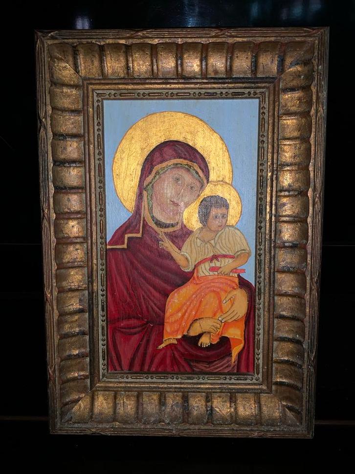 Icoon Maagd met Kind - Ohrid, Macedonië, Antiek en Kunst, Kunst | Schilderijen | Klassiek, Ophalen of Verzenden