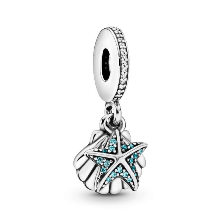 NIEUW: Pandora bedel / hanger - zeester en schelp, Sieraden, Tassen en Uiterlijk, Bedels, Nieuw, Pandora, Zilver, 1 bedel, Verzenden