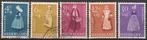 Zomer, klederdrachten serie 707 - 711 O. ADV. no.14 K., Postzegels en Munten, Postzegels | Nederland, Na 1940, Verzenden, Gestempeld
