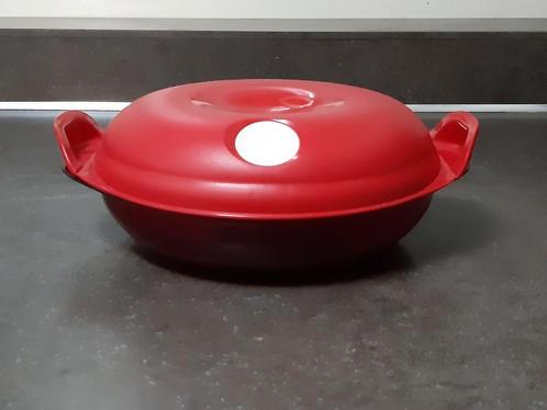 Tupperware micropop magnetron schaal rood 0,7 ltr nieuwstaat, Huis en Inrichting, Keuken | Tupperware, Zo goed als nieuw, Schaal