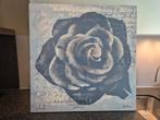 Canvas doek 88x88cm roos, Huis en Inrichting, Ophalen, Gebruikt, Print, 75 tot 100 cm