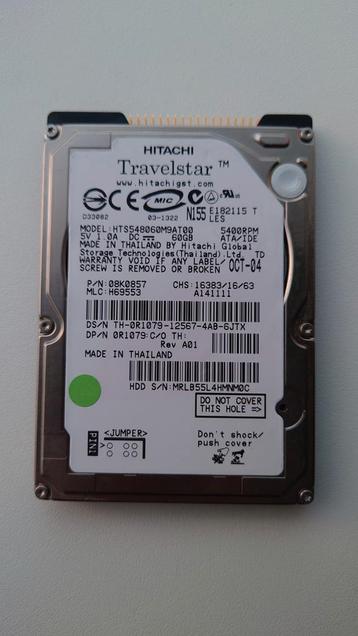 Hitachi 60GB IDE 5400rpm laptop harddisk beschikbaar voor biedingen