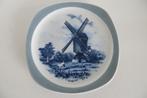 Vintage delft blauw handgeschilderd wandbord van sc v Hunnik, Antiek en Kunst, Ophalen of Verzenden