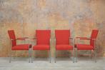 ZGANieuw! 4 rode stoffen Bert Plantagie Style design stoelen, Huis en Inrichting, Stoelen, Design, Bert plantagie, Ophalen of Verzenden