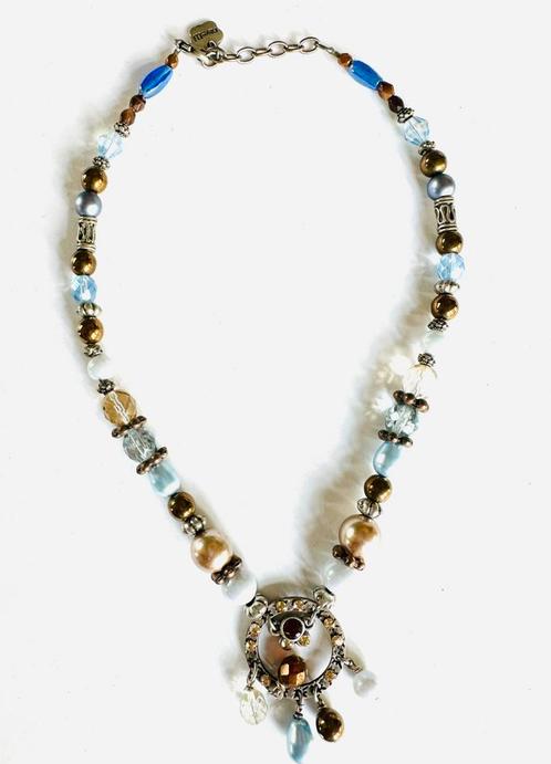 Ravelli vintage ketting, Sieraden, Tassen en Uiterlijk, Kettingen, Gebruikt, Overige materialen, Overige kleuren, Met hanger, Met strass